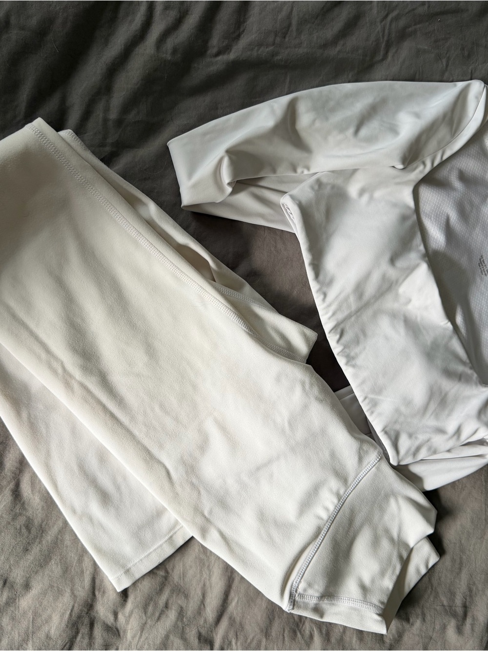 CSB freedom White Activewear Leggings and Top Set